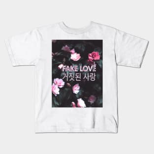 Fake Love Floral Kids T-Shirt